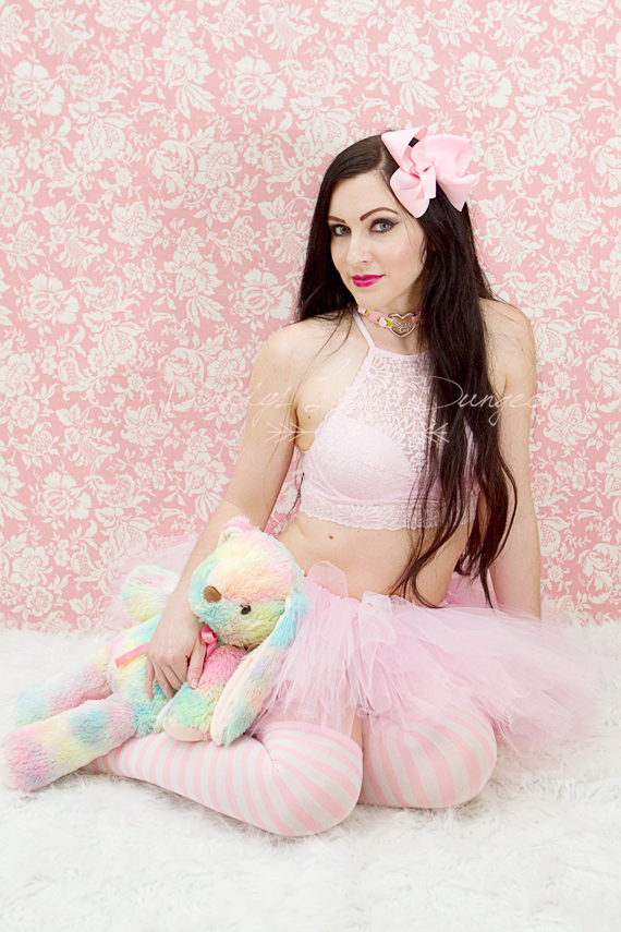 Cute DDLG Sexy Pink DADDY'S GIRL Lolita Stripe Tall Over Knee Thigh High Socks for Cosplay, Kawaii bdsm, Femdom, abdl.
