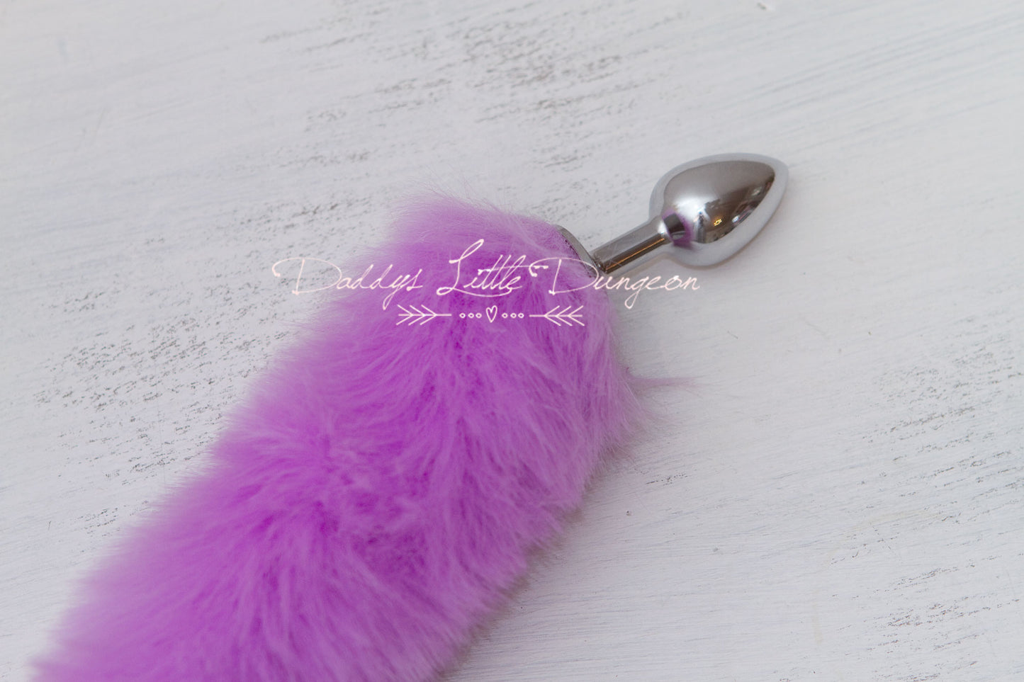 White & Purple Extra Fluffy Kitten Fox Pet Play Set