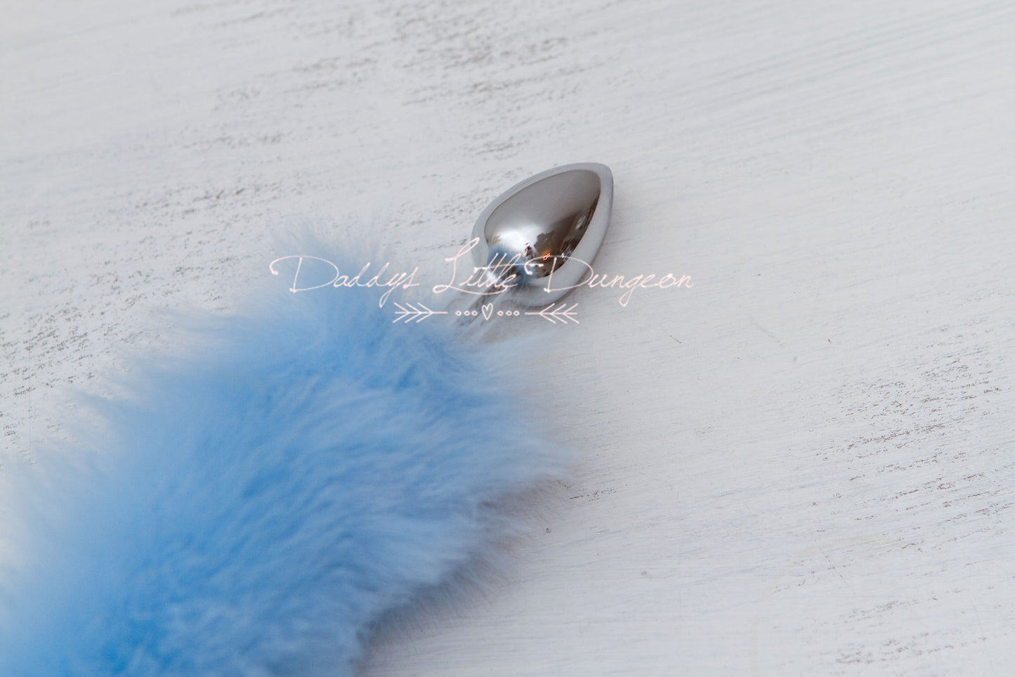White & Blue Extra Fluffy Kitten Fox Pet Play Set