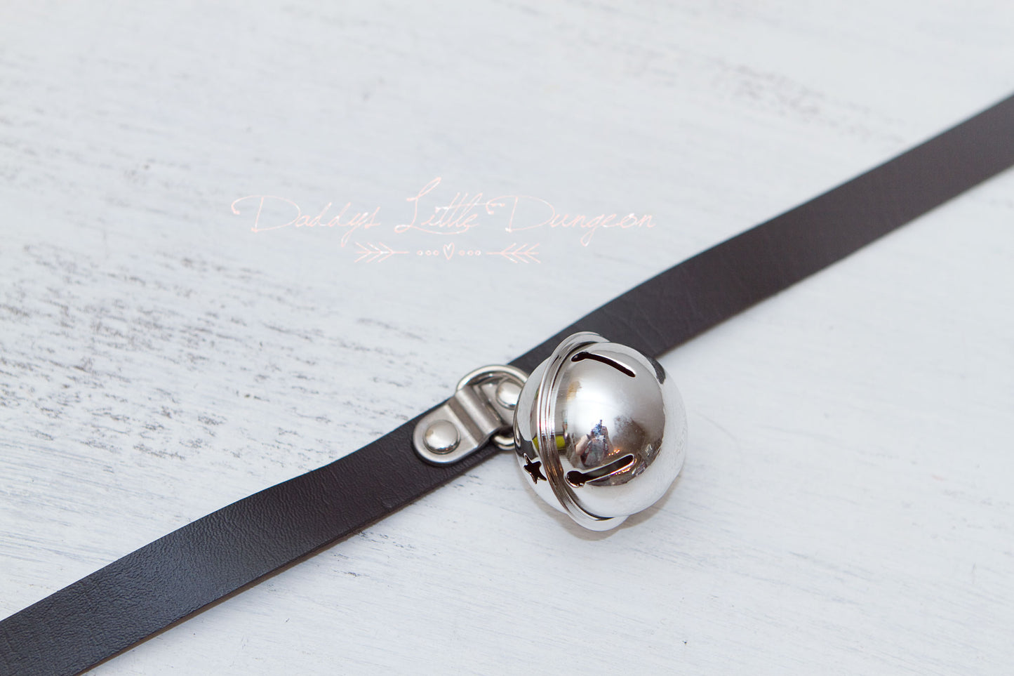 Black Huge Bell Bondage Collar & Leash Set