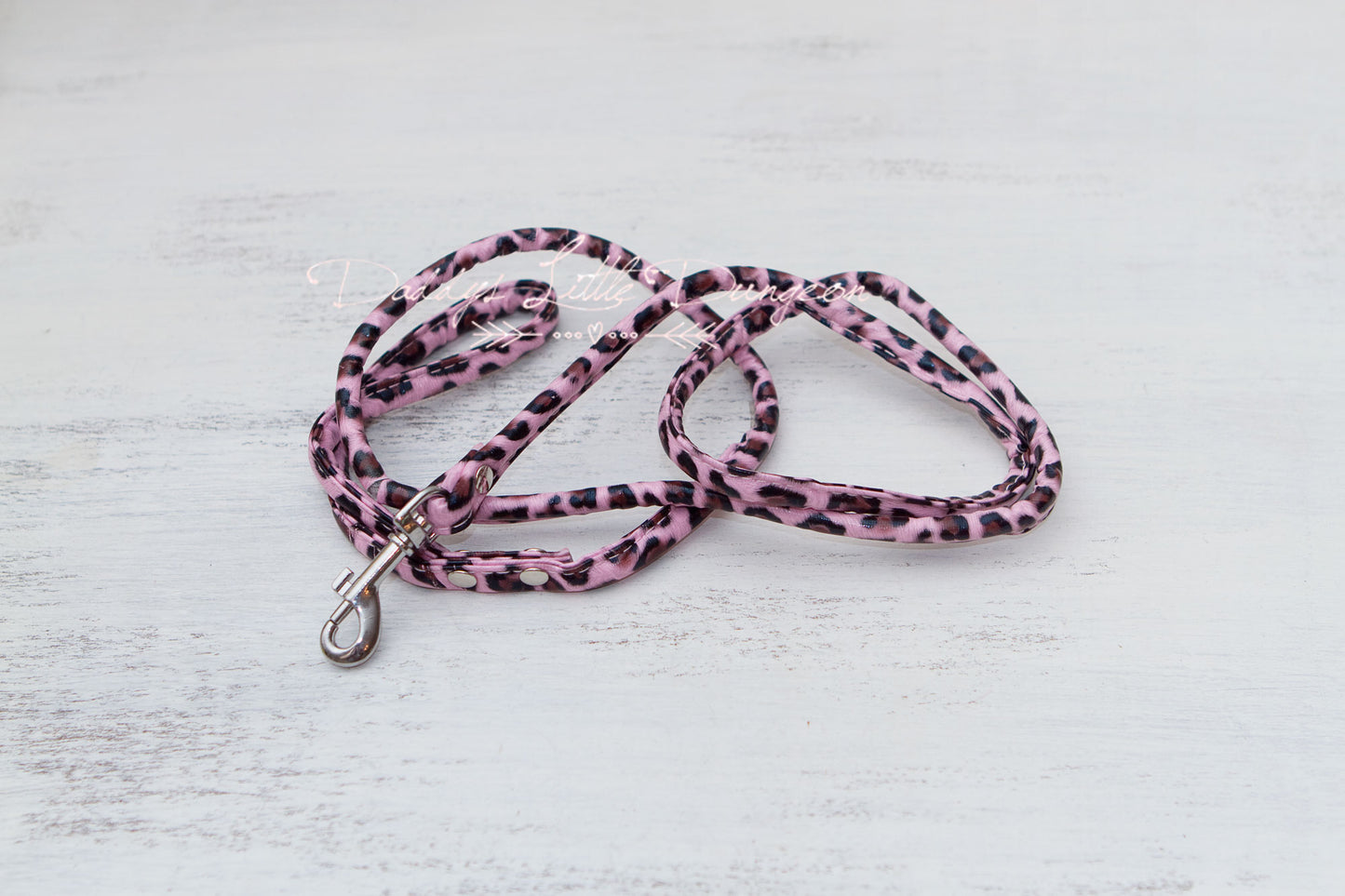 Pink Leopard Bondage Leash