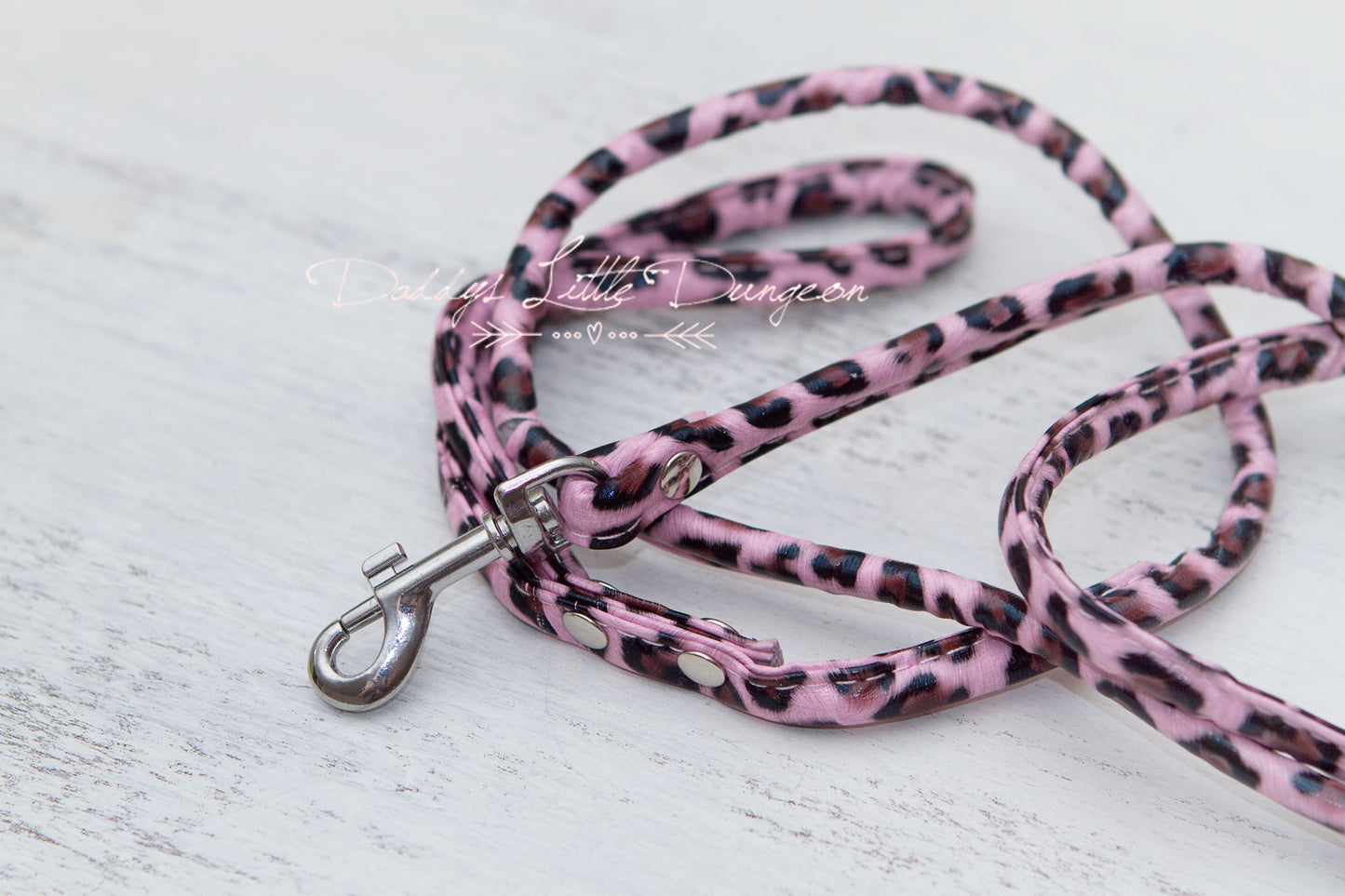 Pink Leopard Bondage Leash