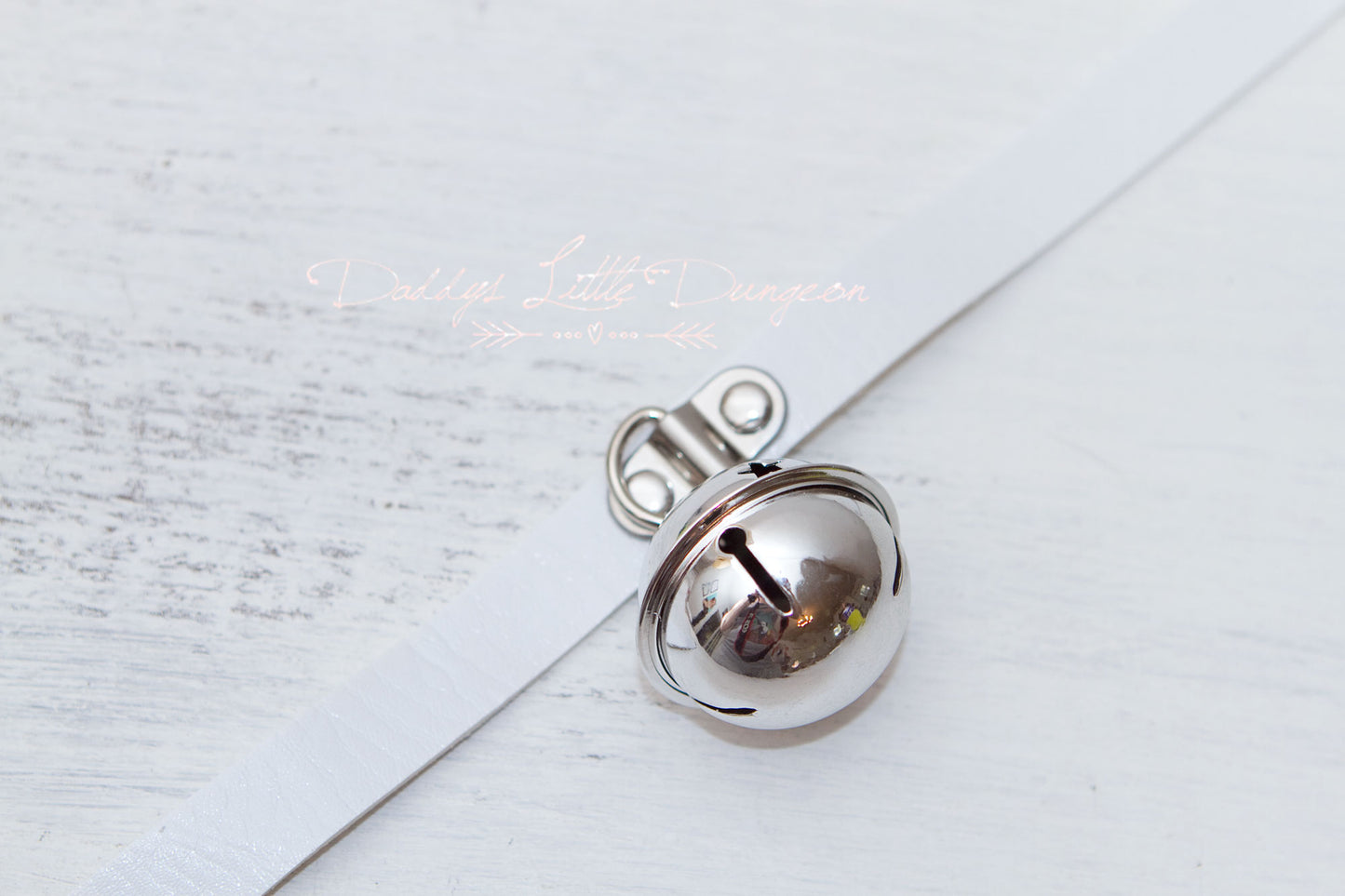 White Huge Bell Bondage Collar