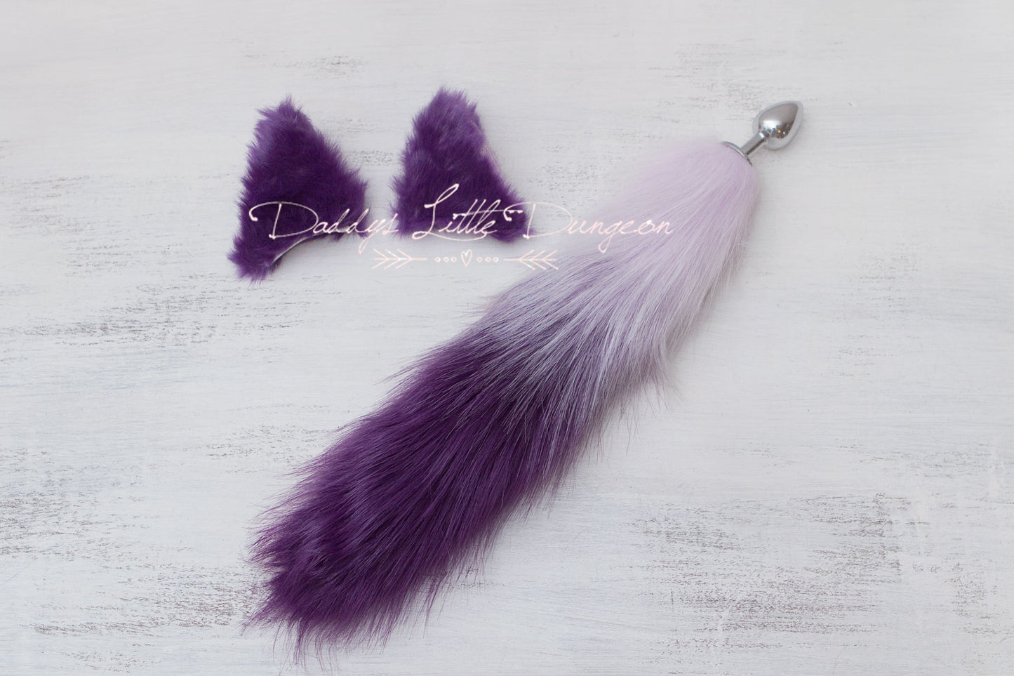 Purple Ombre Kitten Fox Pet Play Set