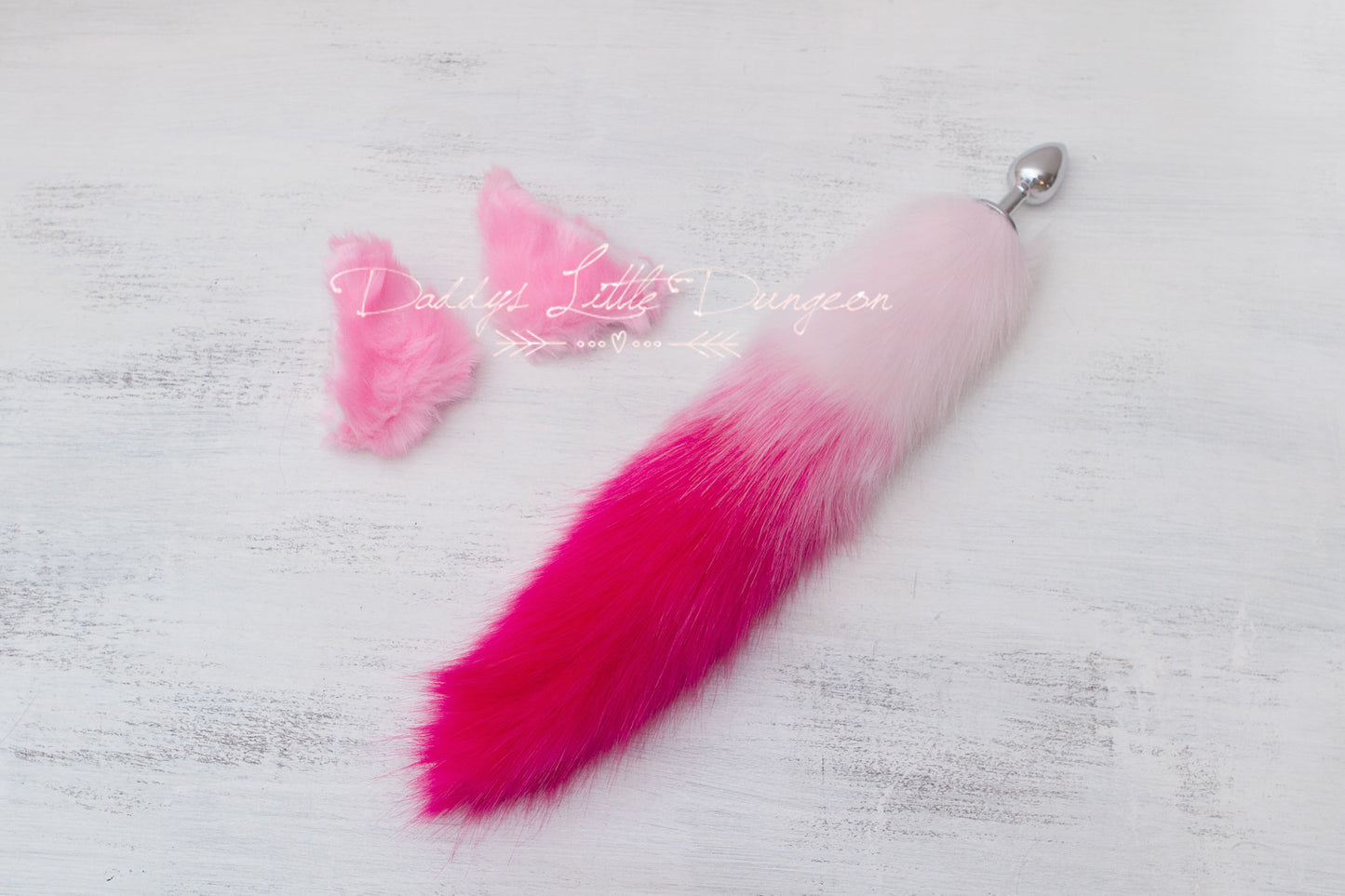 Pink Ombre Kitten Fox Pet Play Set
