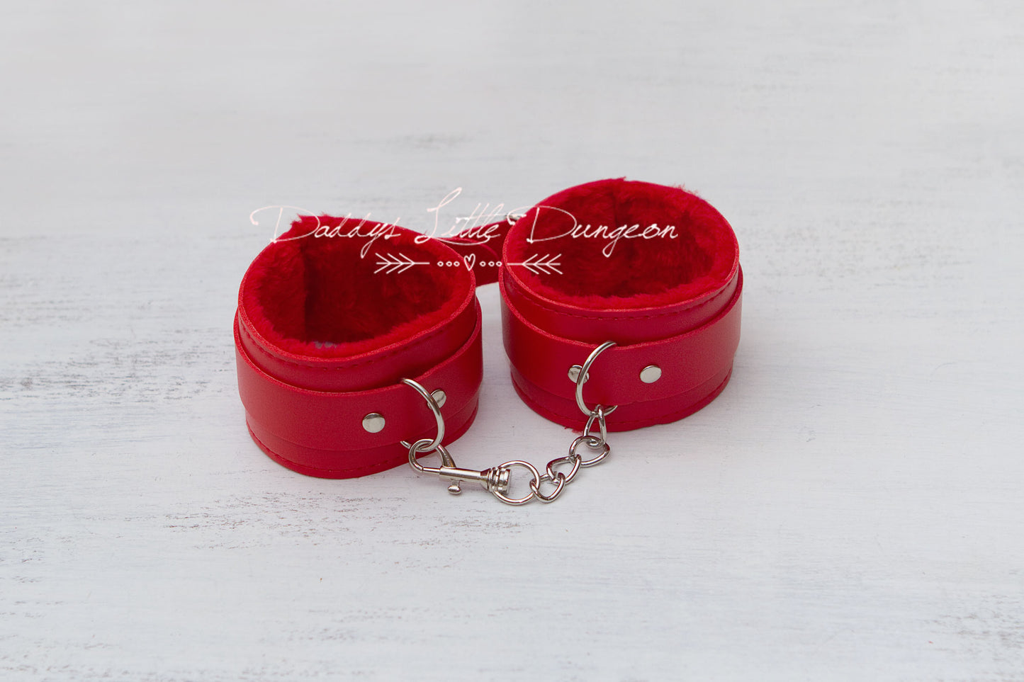 Red Bondage Ankle Cuffs