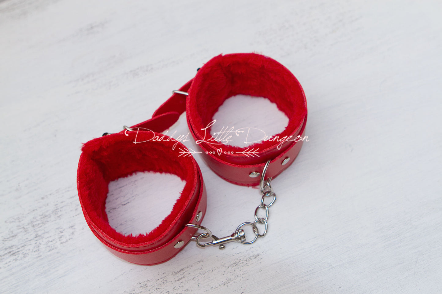 Red Bondage Ankle Cuffs