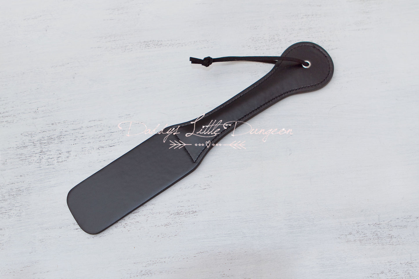 Black & Red Bondage Heart Spanking Paddle