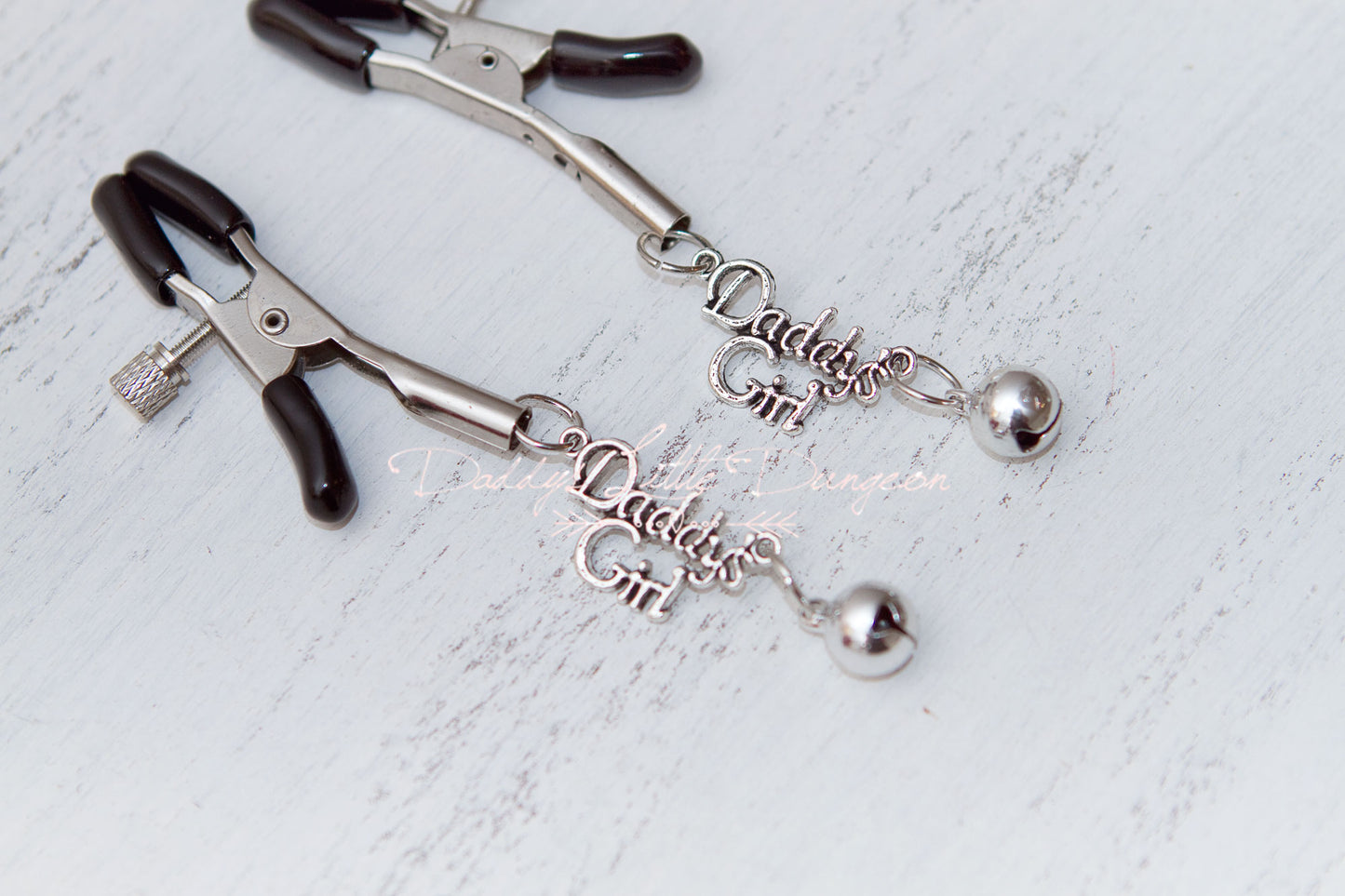 Daddy's Girl & Bell Bondage Nipple Clamps