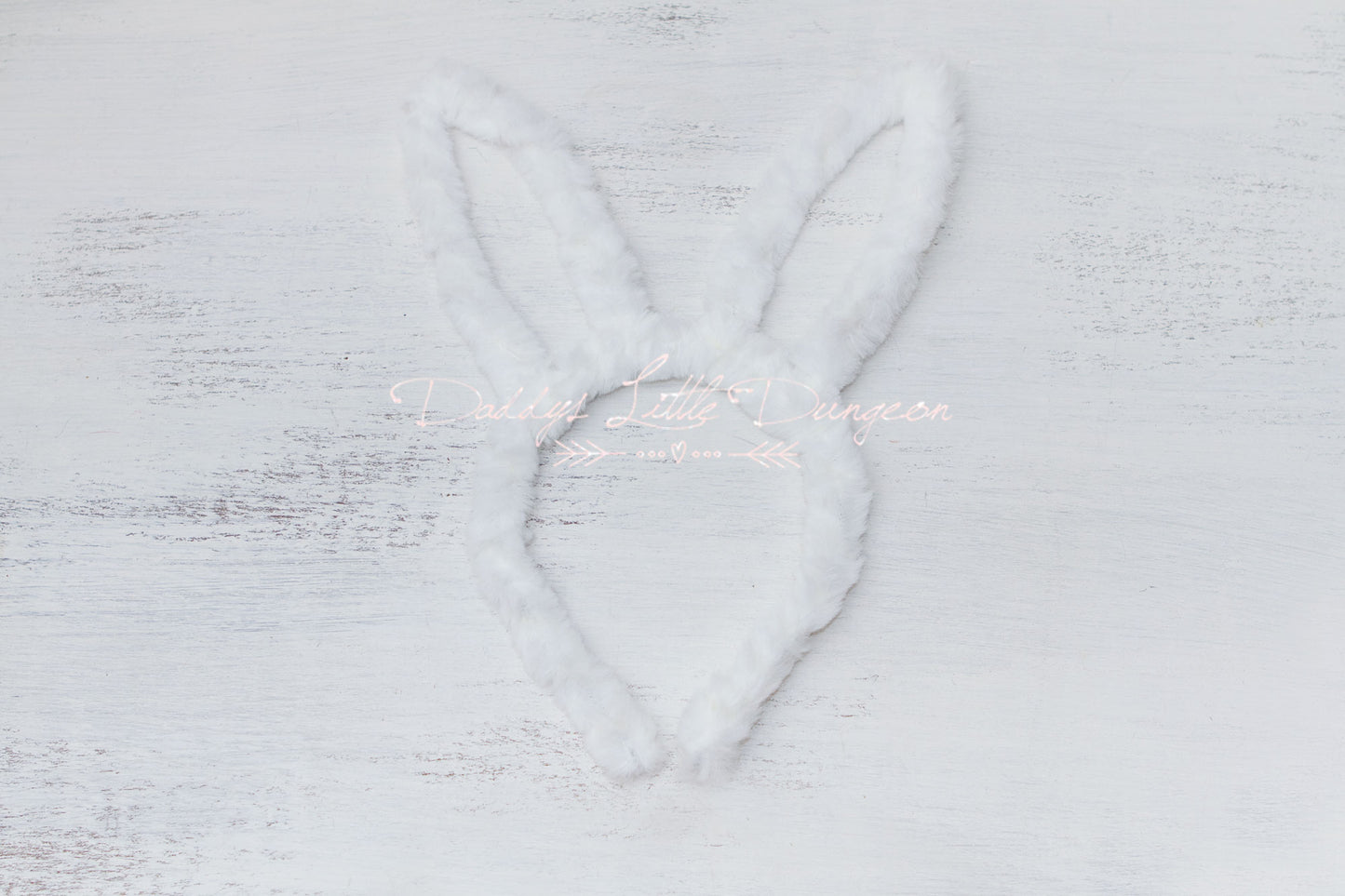 White Fur Bunny Rabbit Ears Headband