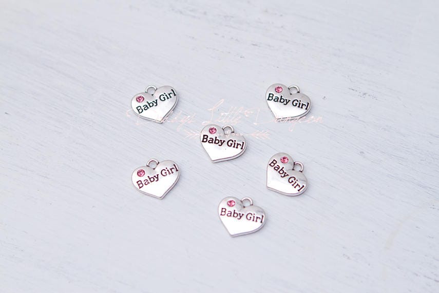 Add A Baby Girl Heart Charm to Your Collar or Lingerie