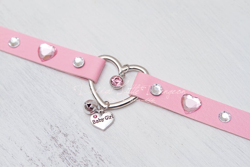 Add A Baby Girl Heart Charm to Your Collar or Lingerie