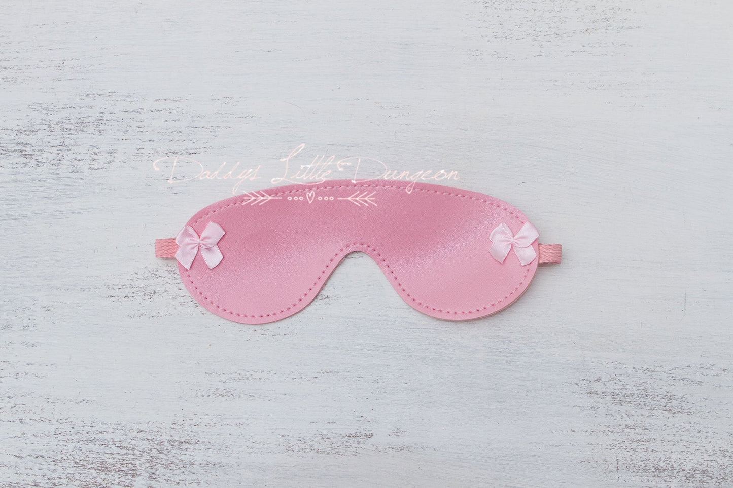 DDLG Pretty Pink BDSM Bondage Blindfold Eye Mask Bows Submissive Girly Sub Daddys Little Girl Kawaii ABDL Sissy Master Kinky Fetish mature