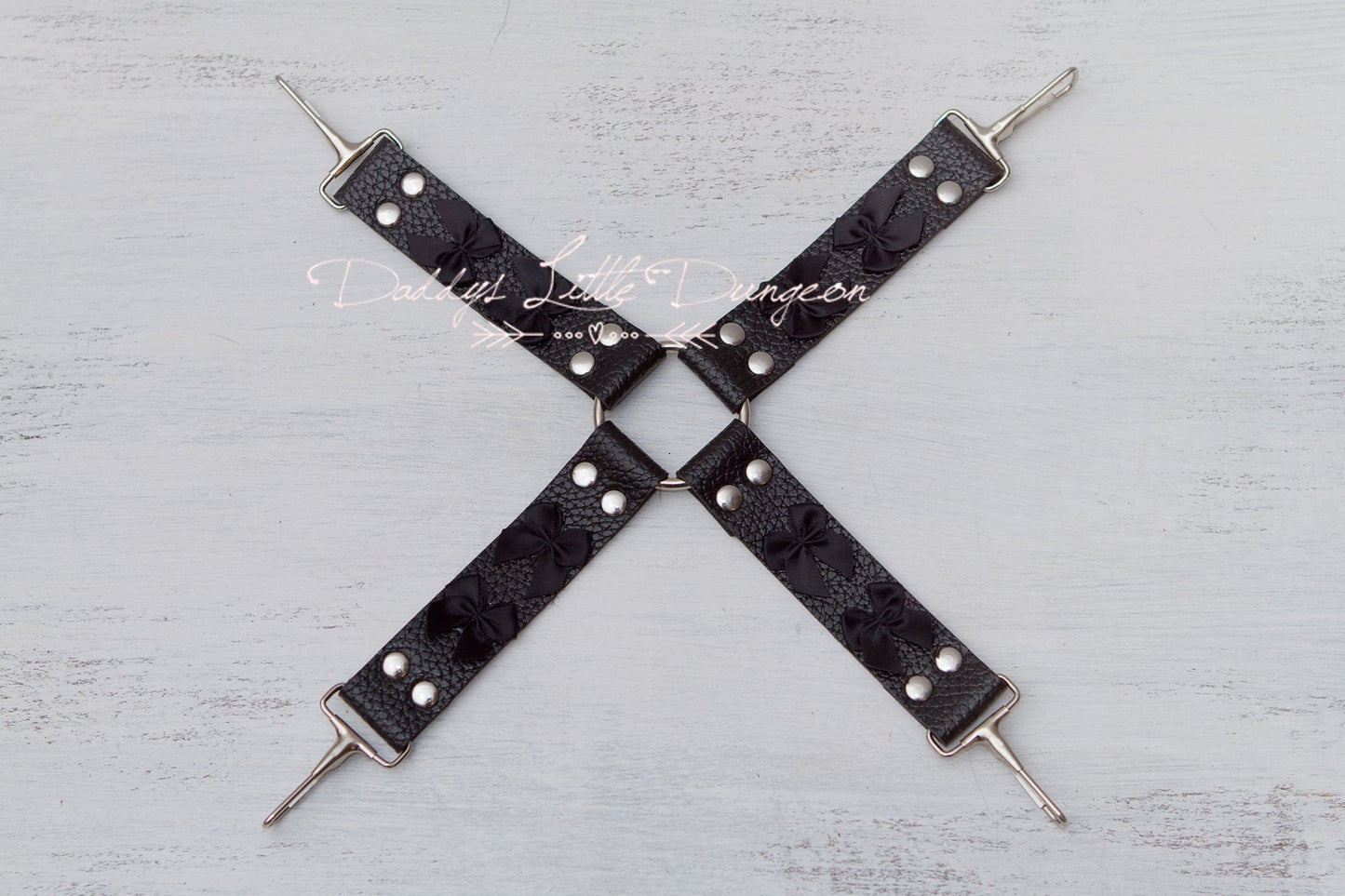 DDLG Pretty Goth BDSM Bondage Harness Hogtie Hog tie for Hand Wrist Cuffs Roses Girly Sub Daddys Little Girl Kitten Furry Kawaii ABDL mature