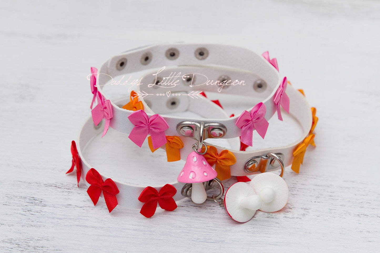 YOU PICK Personalized Tag Fairy Mushroom Woodland Cat Custom Kitten Day Collar Choker Pet Play Kitty Daddys Little Girl Petplay mature