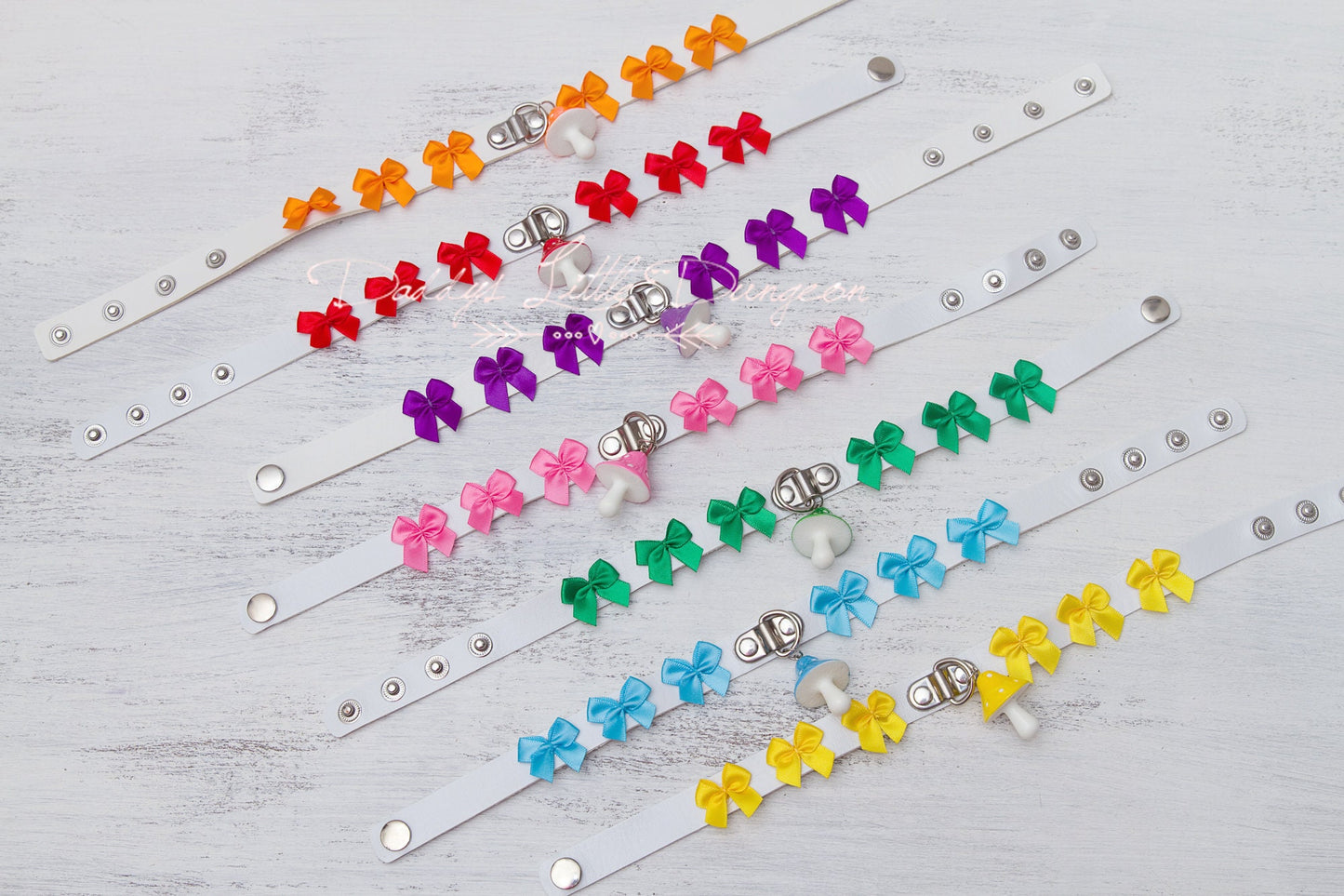 YOU PICK Personalized Tag Fairy Mushroom Woodland Cat Custom Kitten Day Collar Choker Pet Play Kitty Daddys Little Girl Petplay mature