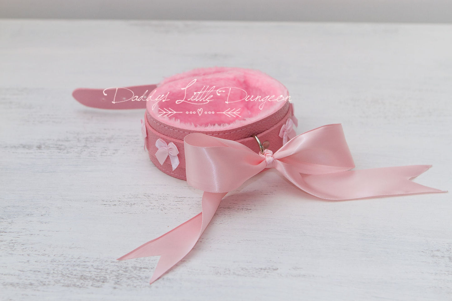 DDLG Arctic Fox Pink Pet Play Set - Fox Kitty Ears Collar Anal Butt Plug Tail Puppy Kitten Cat Furry Petplay BDSM sub ABDL brat mature 18+