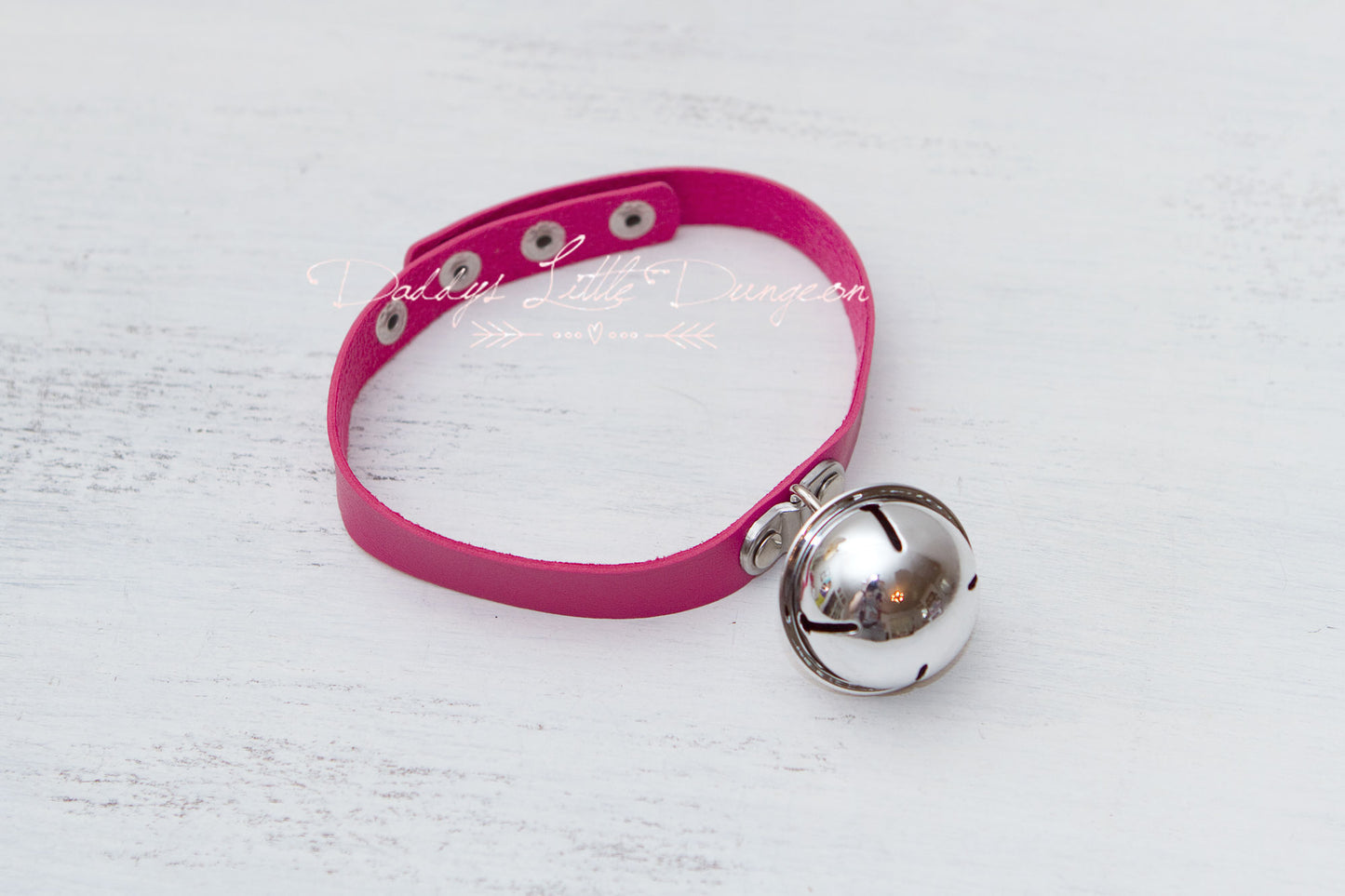 Hot Pink Huge Bell Bondage Collar