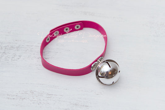 Hot Pink Huge Bell Bondage Collar