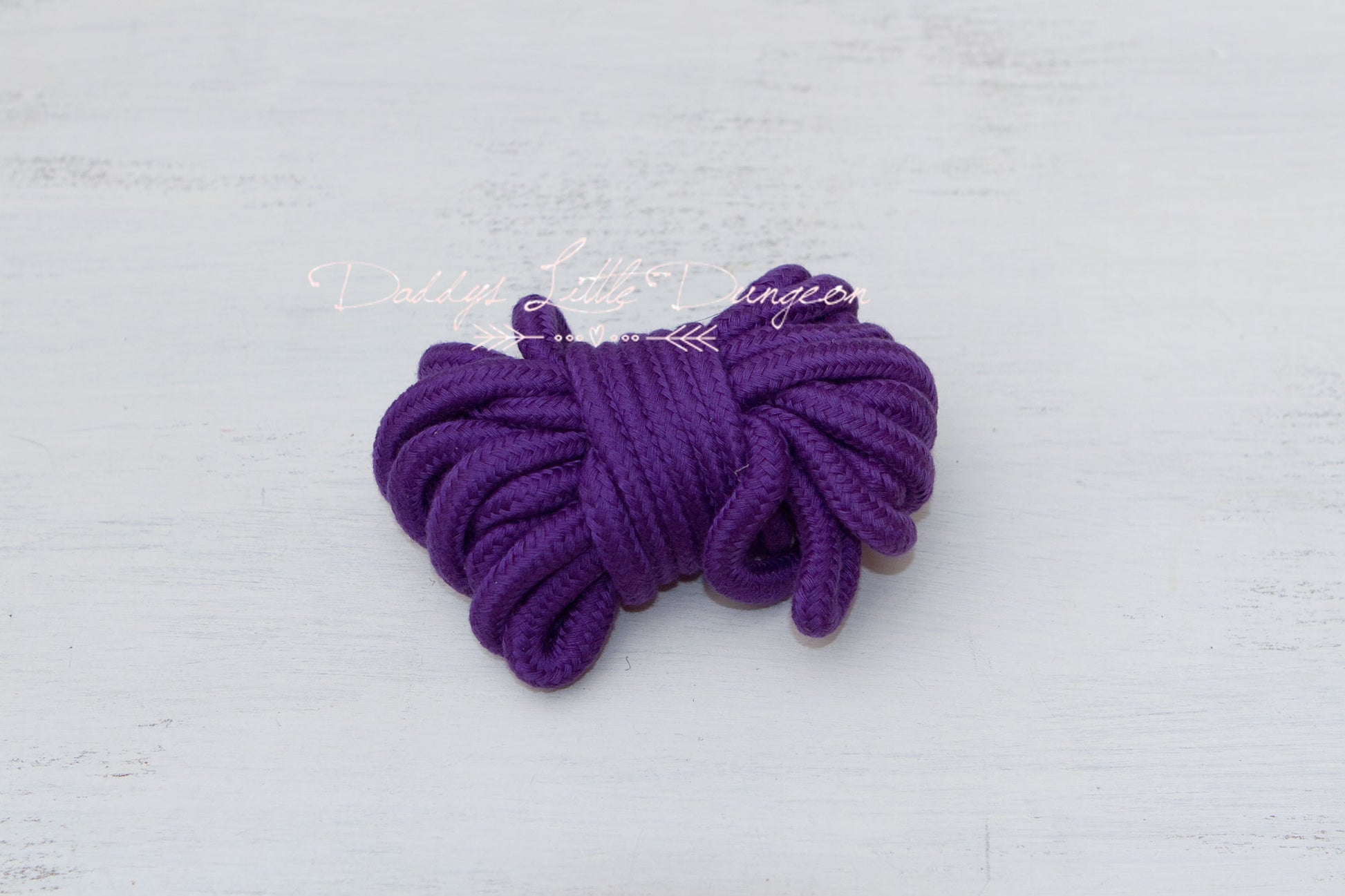 Soft BDSM rope for bondage, rope bunny, pet play, petplay, DDLG, and Shibari.