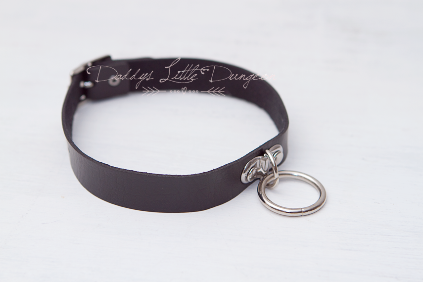 Black O-ring Bondage Collar