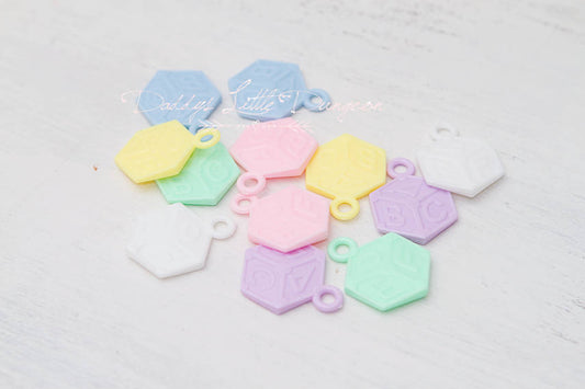 Add A Pastel Baby Block Charm to Your Collar or Lingerie