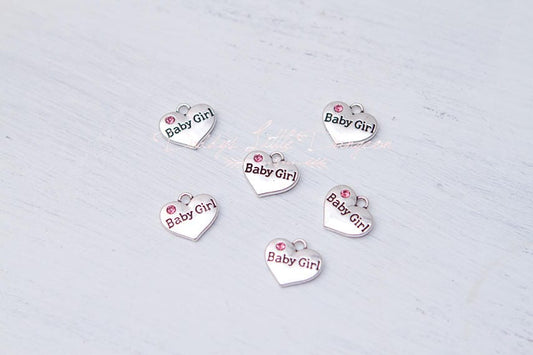 Add A Baby Girl Heart Charm to Your Collar or Lingerie