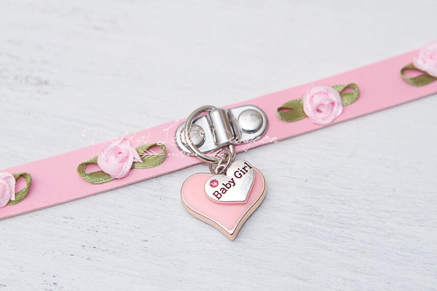 Add A Baby Girl Heart Charm to Your Collar or Lingerie