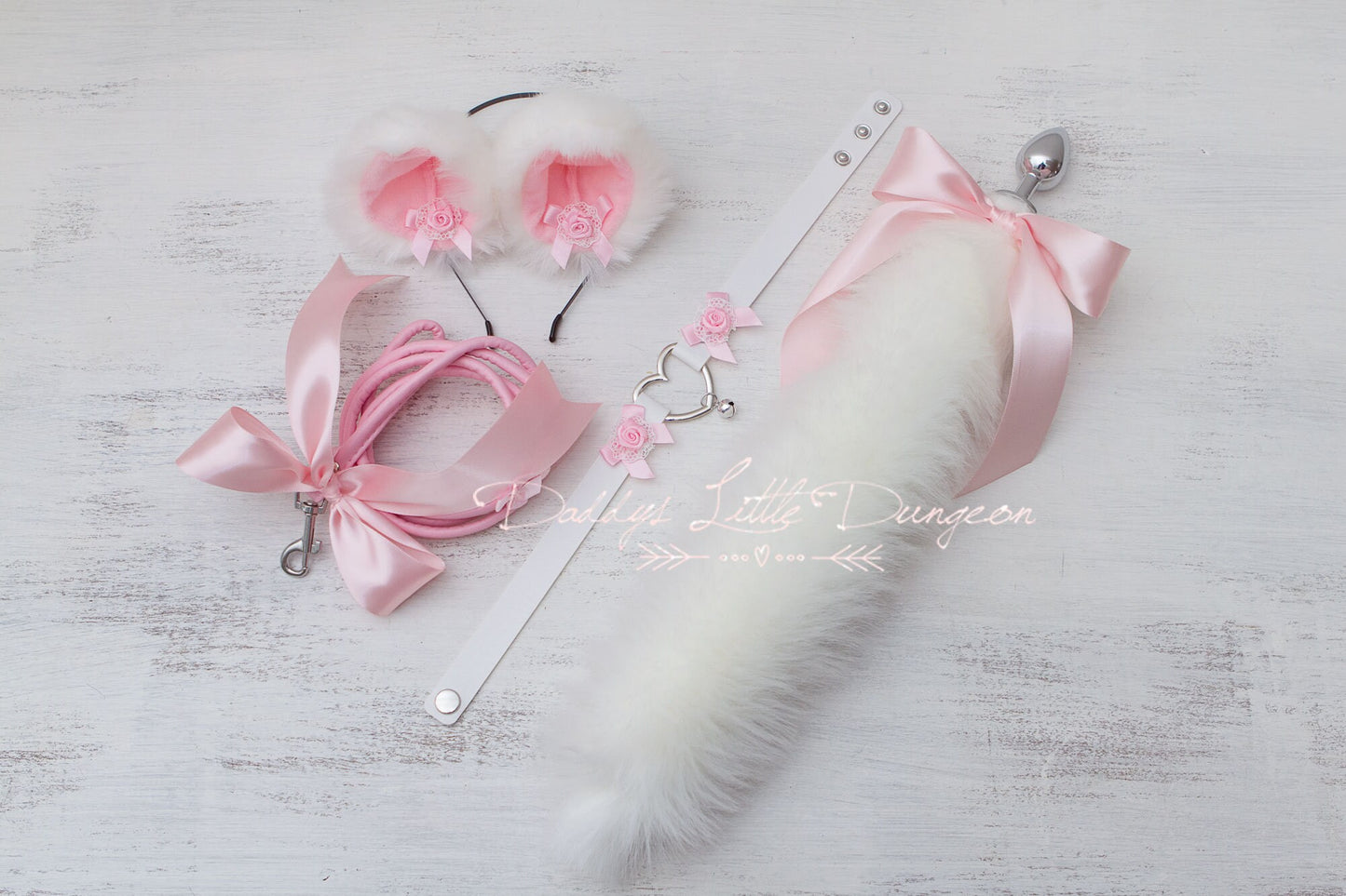 18+ Pretty Pet Play Starter Set! Fox Kitty Ears Collar Leash Anal Butt Plug Tail Kitten Cat Submissive Cosplay Petplay BDSM ABDL DDLG mature